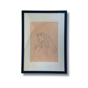 Dessin original dédicacé et signé par William Vance - Format: 30 x 21 cm