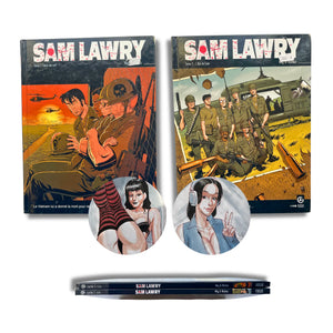 Sam Lawry T1 et T2, deux dédicaces en aquarelle couleur par Mig - Réé 2008