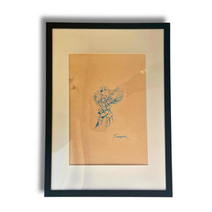 Original dessin de Comte de Champignac – Dédicace -Format: 30 x 21 cm