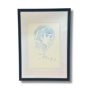 Dessin de Yoko Tsuno, signé par Roger Leloup – Dédicace, Format : 21 x 30 cm