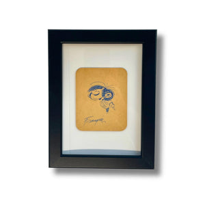 Dessin du personnage de Gaston Lagaffe, signé par Franquin – Format : 8 x 10 cm