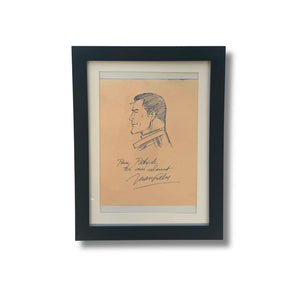Michel Vaillant – Dessin original signé par Jean Graton - Dédicace avec cadre