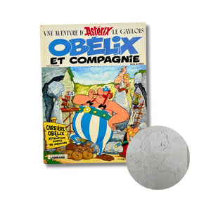 Astérix - 23. Obélix et compagnie, dédicace originale signée par Uderzo - EO 1976