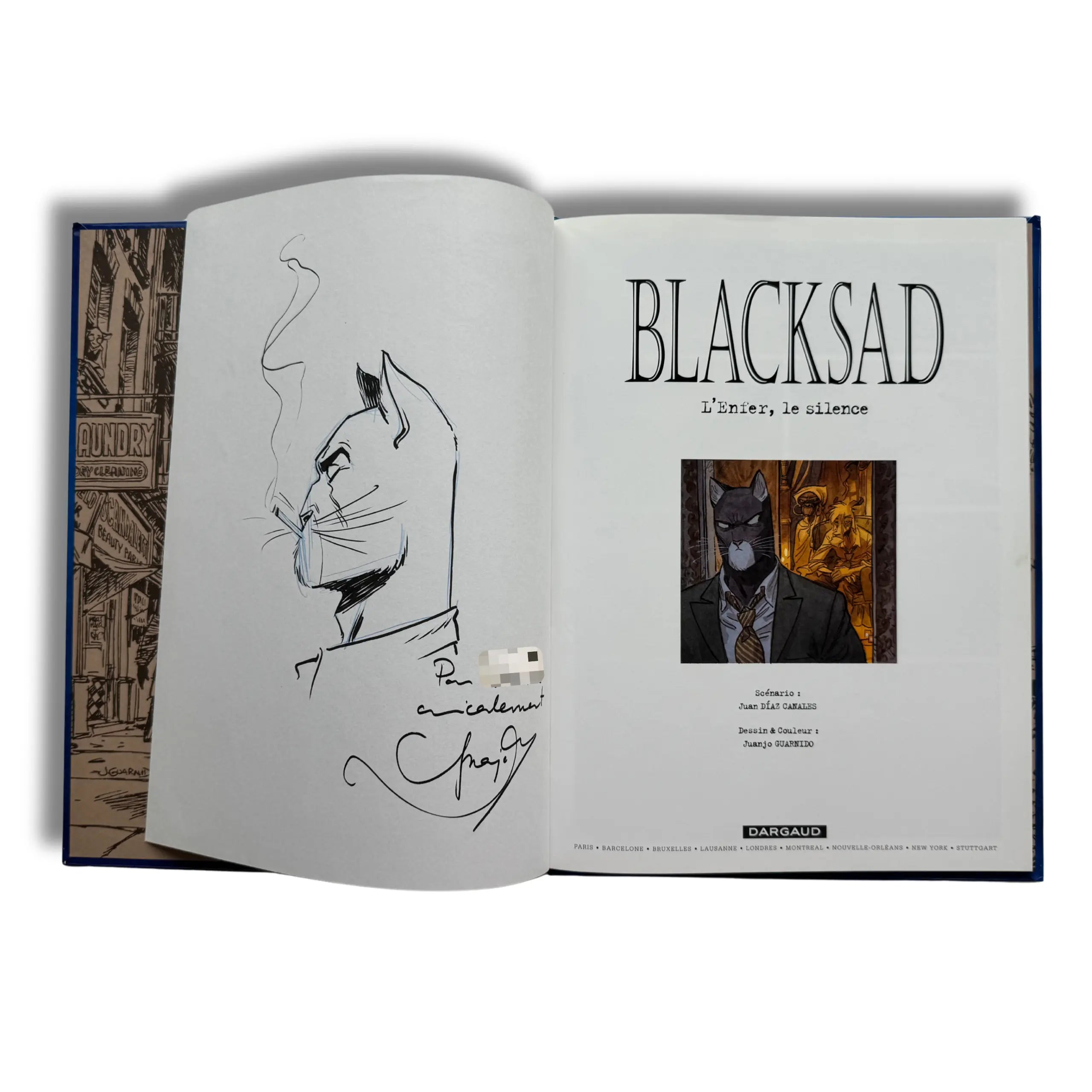 Blacksad Tome 4: L'enfer, le silence - Dédicace et signé par Guarnido, avec Ex libris- EO 2010