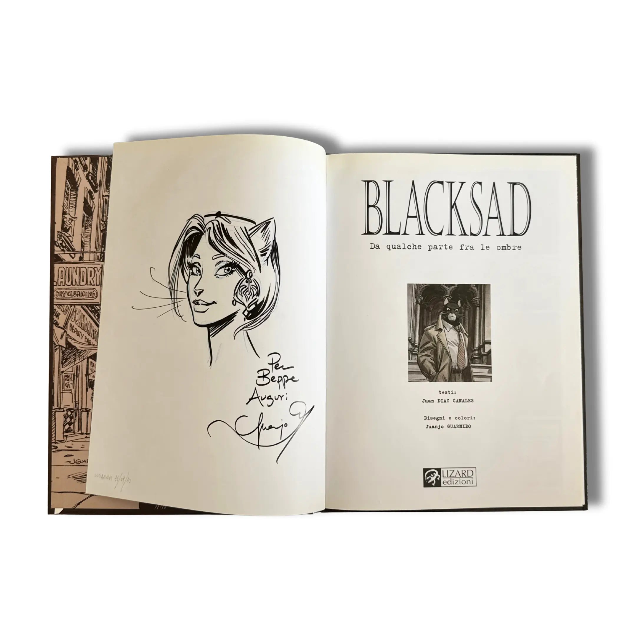 Blacksad, Tome 1 : Quelque part entre les ombres - Dédicace de Juanjo Guarnido avec ex-libris  signé - 2004