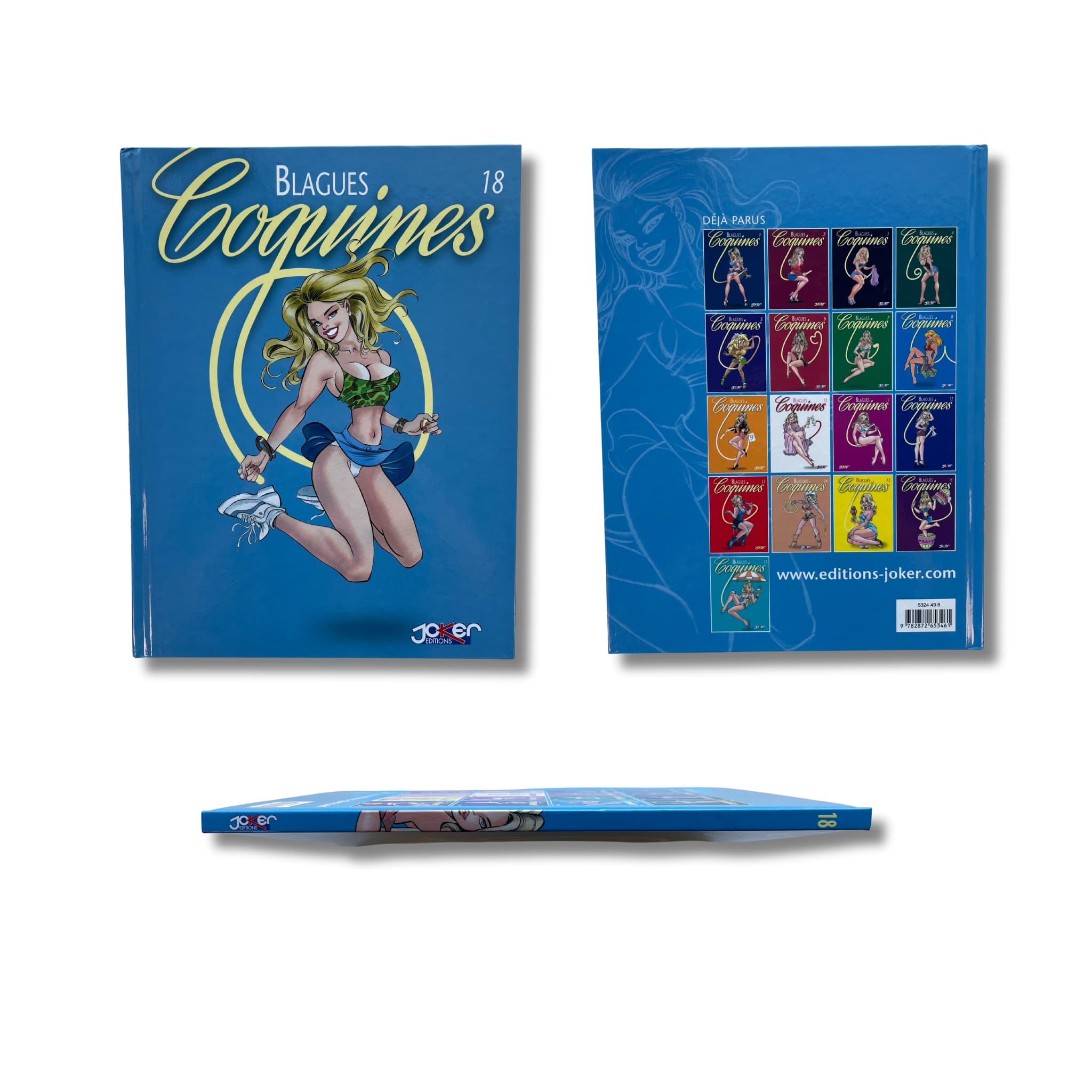 Blagues coquines - Tome 18, dédicace en couleur signée par Di Sano et ex-libris — EO 2006