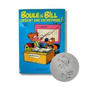 Boule et Bill créent une entreprise !, dédicace, signée par Jean Roba — EO 1986