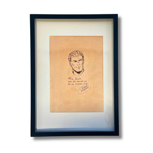 Buck Danny, dédicace Victor Hubinon – Dédicace avec cadre, Format : 30 x 21 cm