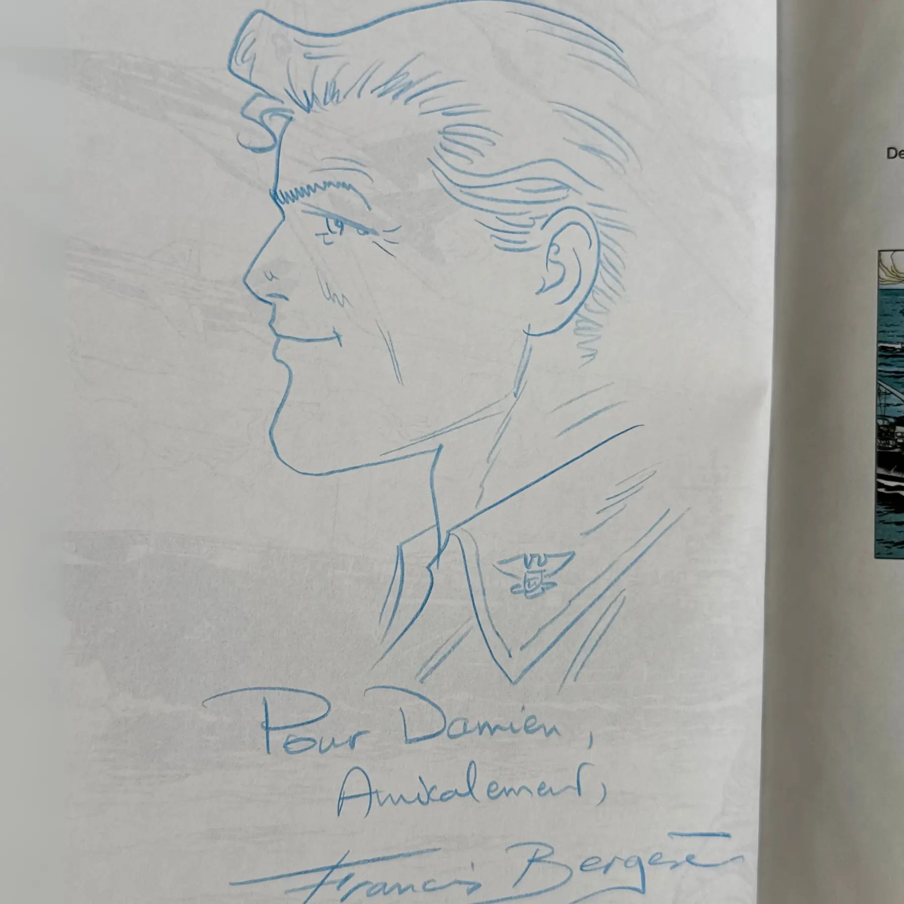 Les aventure de Buck Danny Le Feu Du Ciel - Dédicace de Bergése - EO 1992