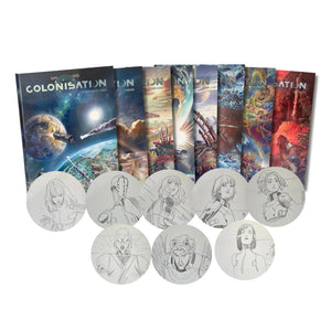 Colonisation – Tomes 1 à 8, huit dédicaces, signées par Vincenzo Cucca — EO / Réé 2018 à 2024