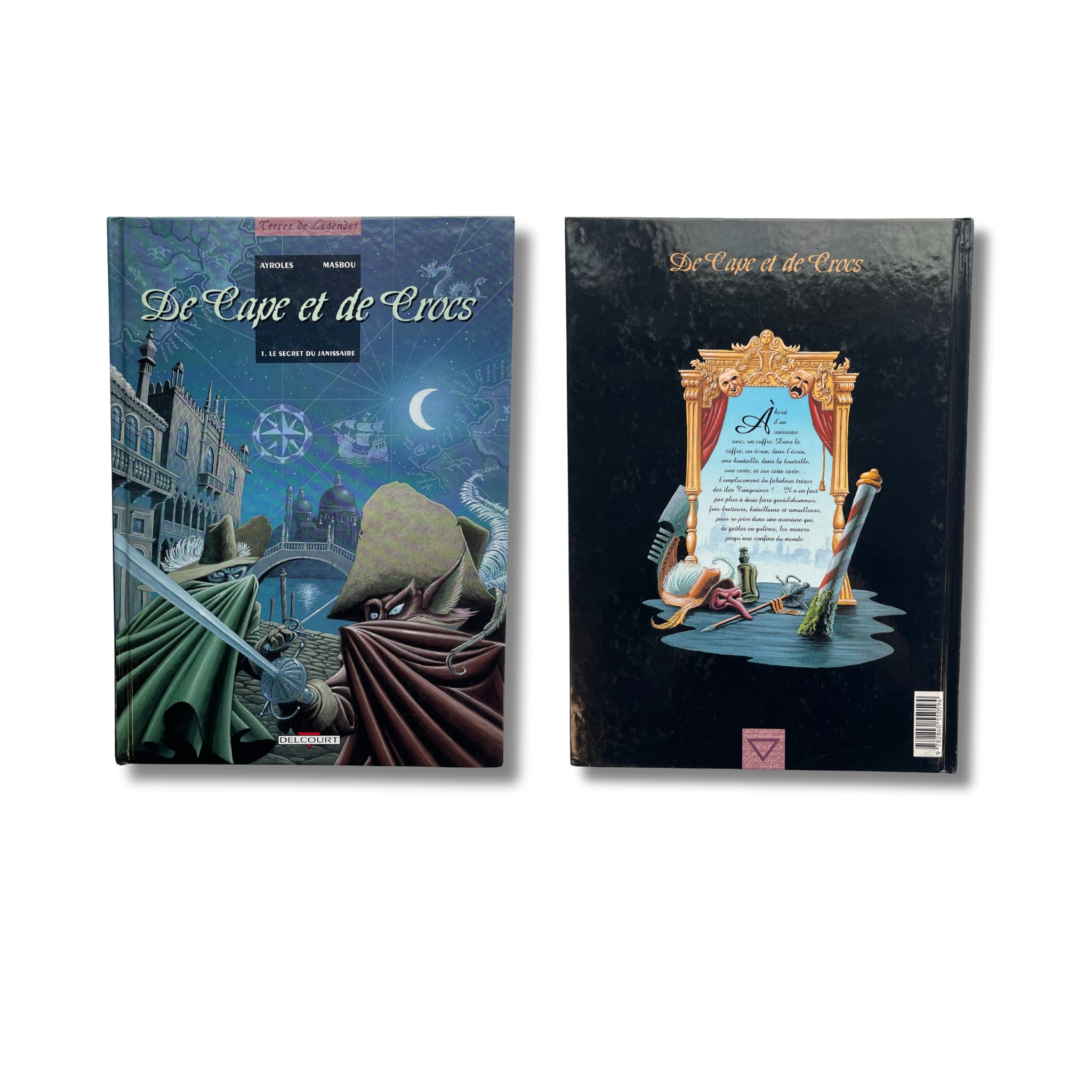 De Cape et de Crocs - T1 et T2, avec 2 dédicaces couleur de Masbou et 3 ex-libris signés — EO 1995-1997