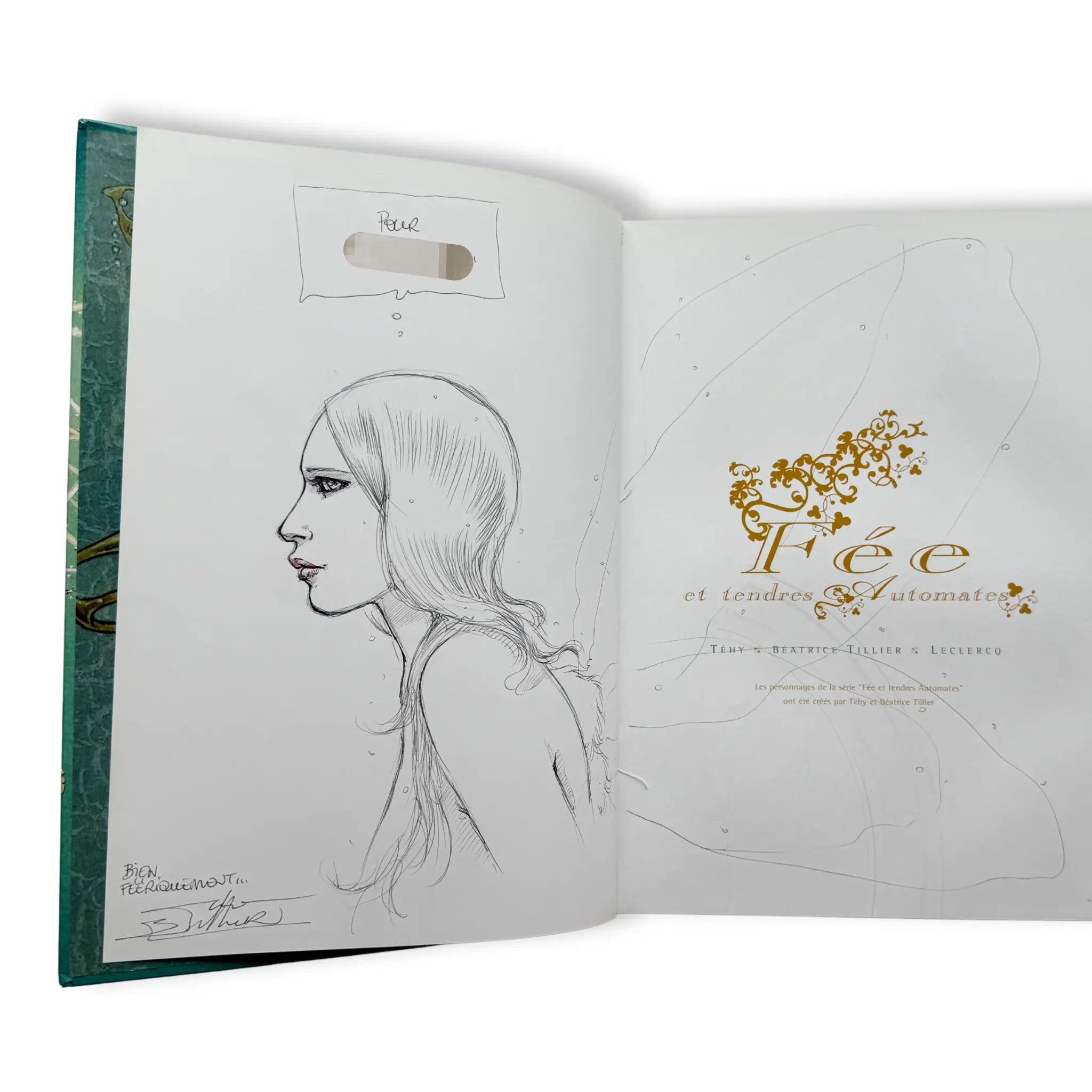 Fée et tendres automates, intégrale - dédicace par BEATRICE TILLIER avec 3 Ex libris 30x23.