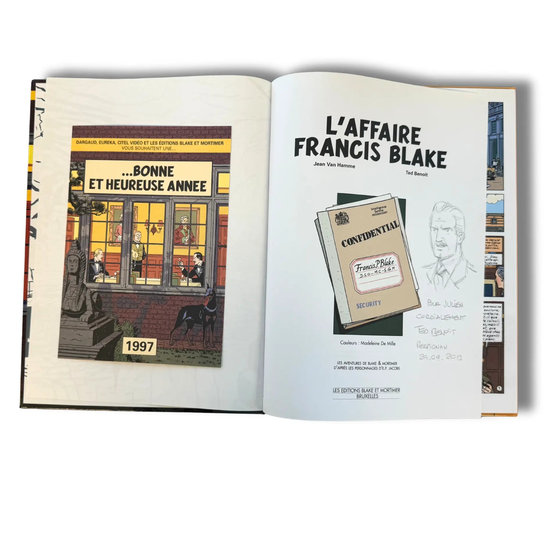 L'affaire Francis Blake - Dédicace de Ted benoit - avec ex libris - 2004