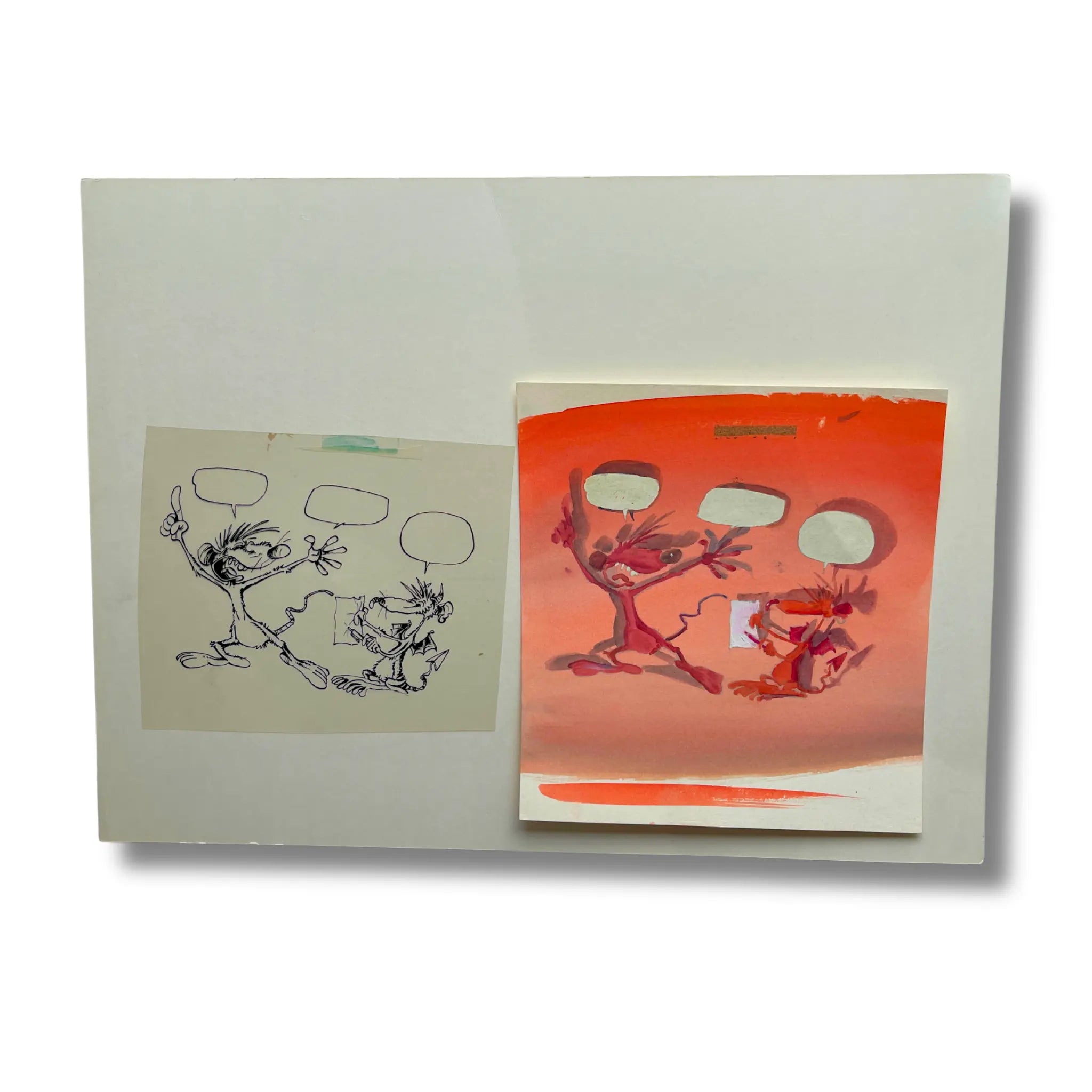 Premier sketch original – Personnage de Gaston Lagaffe, créé par André Franquin