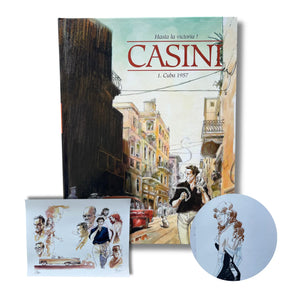 Hasta la victoria ! - 1. Cuba 1957 - Dédicace en couleur de Casini avec une affiche numéroté - EO 2006