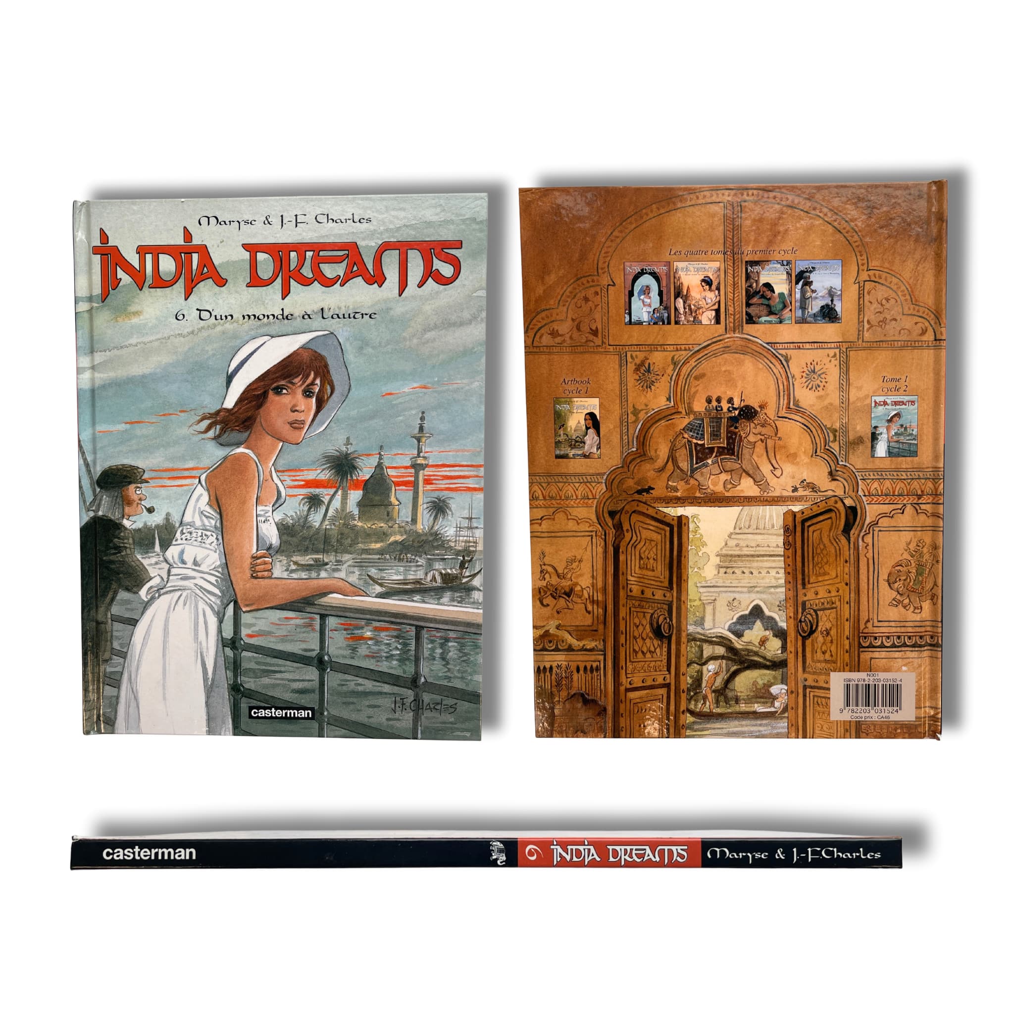 India dreams - 6. D'un monde à l'autre - Dédicace de J-F.Charles avec ex-libris - EO 2010