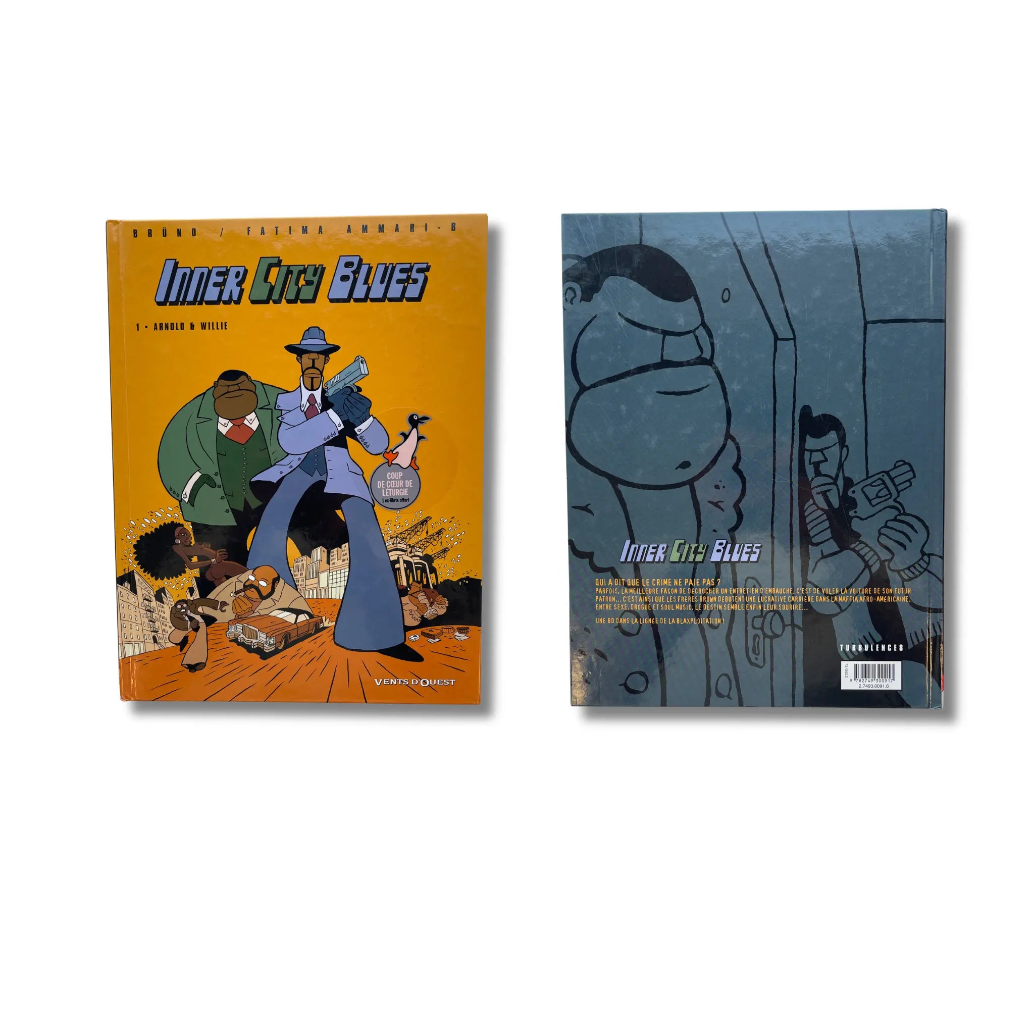 INT Inner City Blues – T. 1, 2 et 3 — trois dédicaces, signées par Brüno avec ex-libris — EO 2003-2004-2005