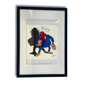 JIDEHEM (Co créateur GASTON ),Dessin original en couleurs, dédicace – 22 × 22 cm