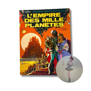 Valérian - 2. L'empire des mille planètes, dédicace en couleur, signé par Mézières — 1972