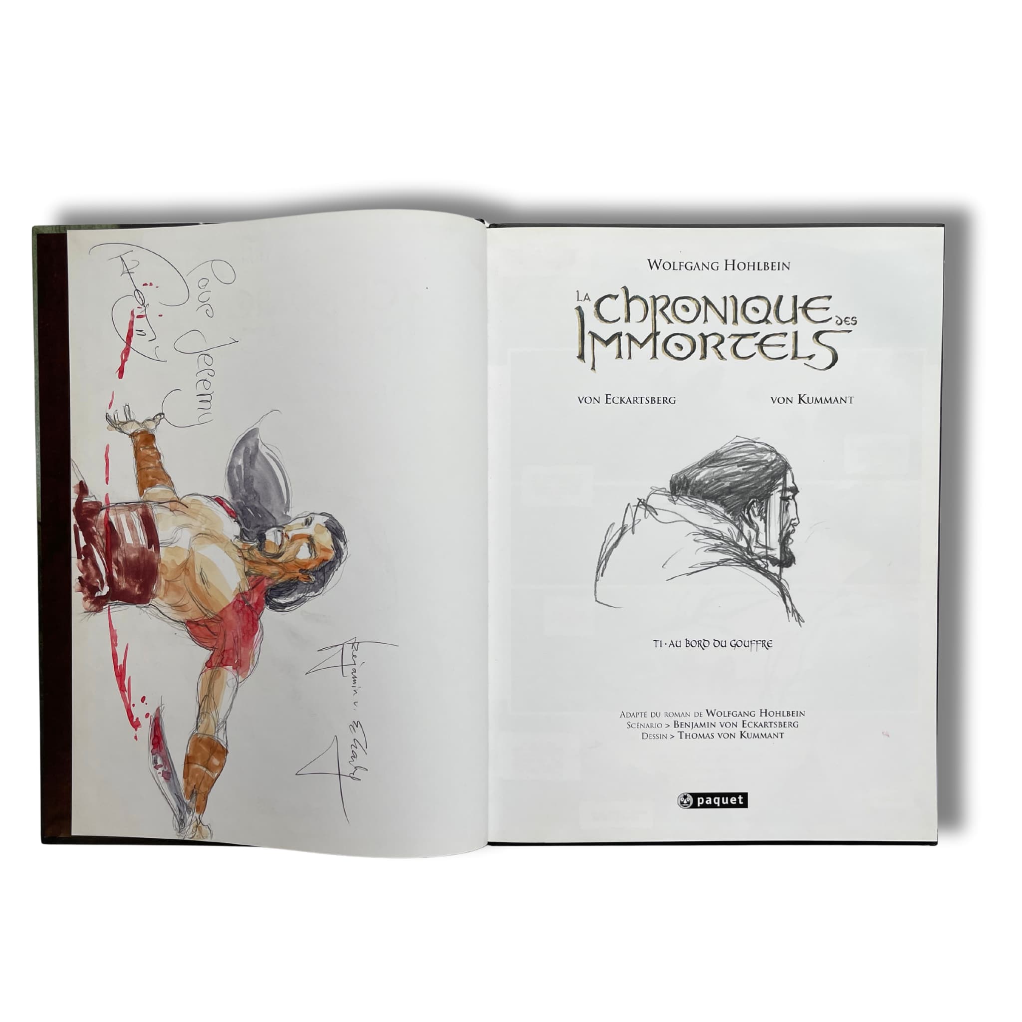 La chronique des Immortels 1. Au bord du gouffre - Dédicace colorée - EO 2005