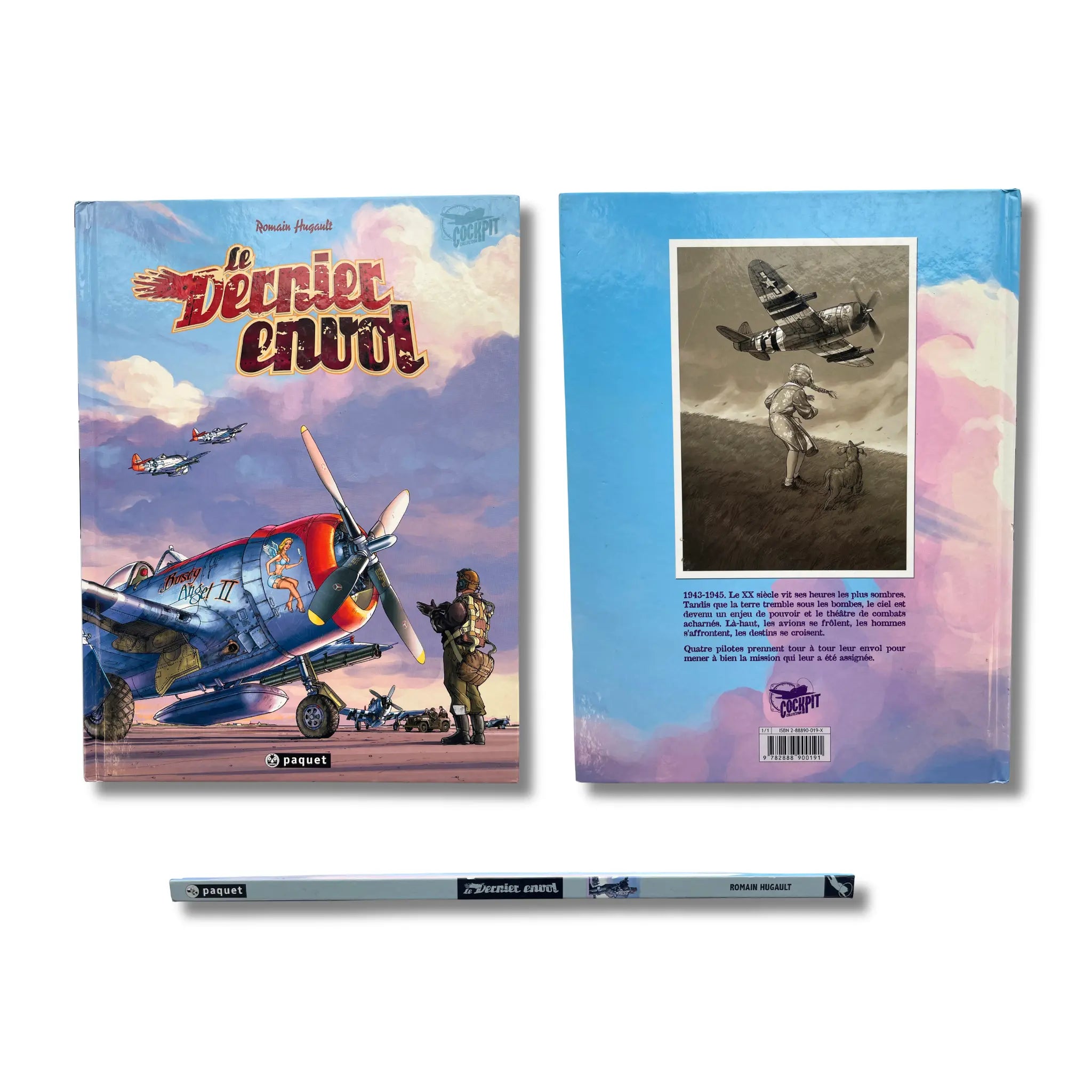 Le Dernier envol, dédicace, signée par Romain Hugault, avec ex-libris et marque-page — EO 2005