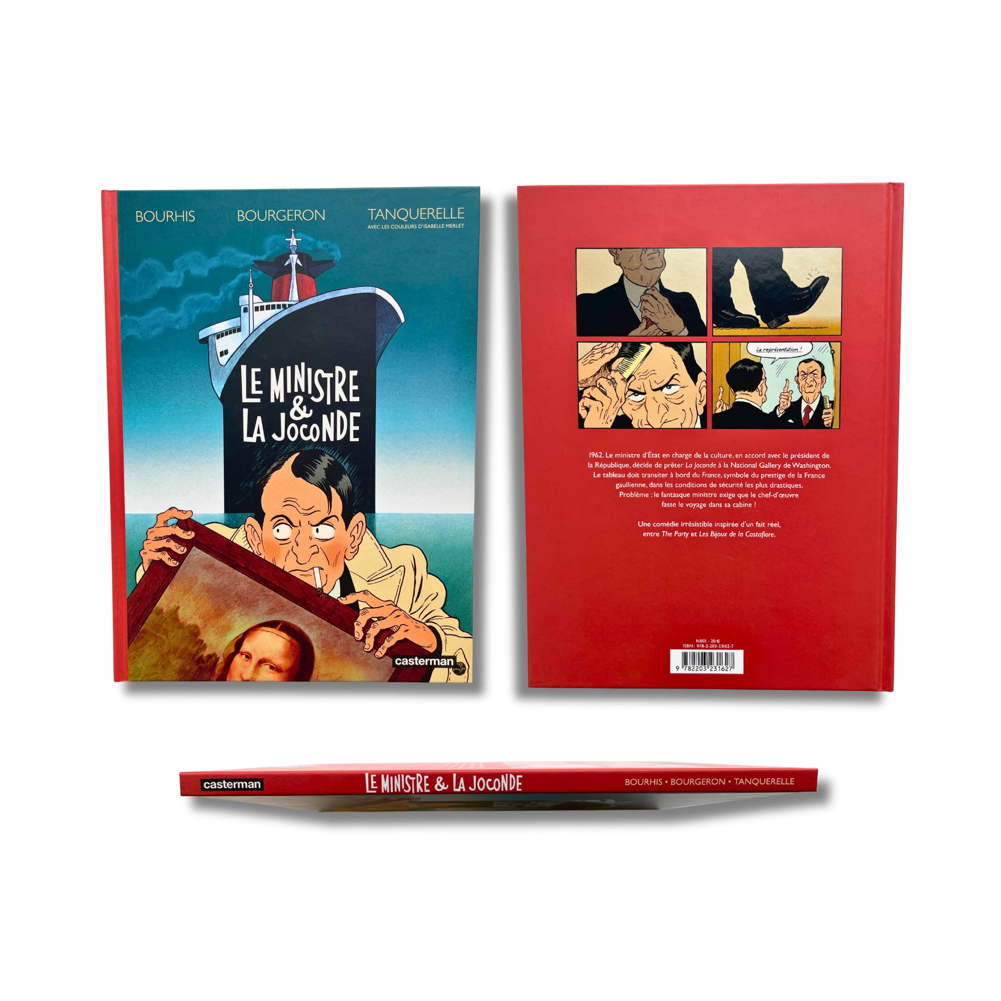Le ministre & la Joconde, dédicace couleur signée par Tanquerelle avec ex-libris et dossier de presse — EO 2022