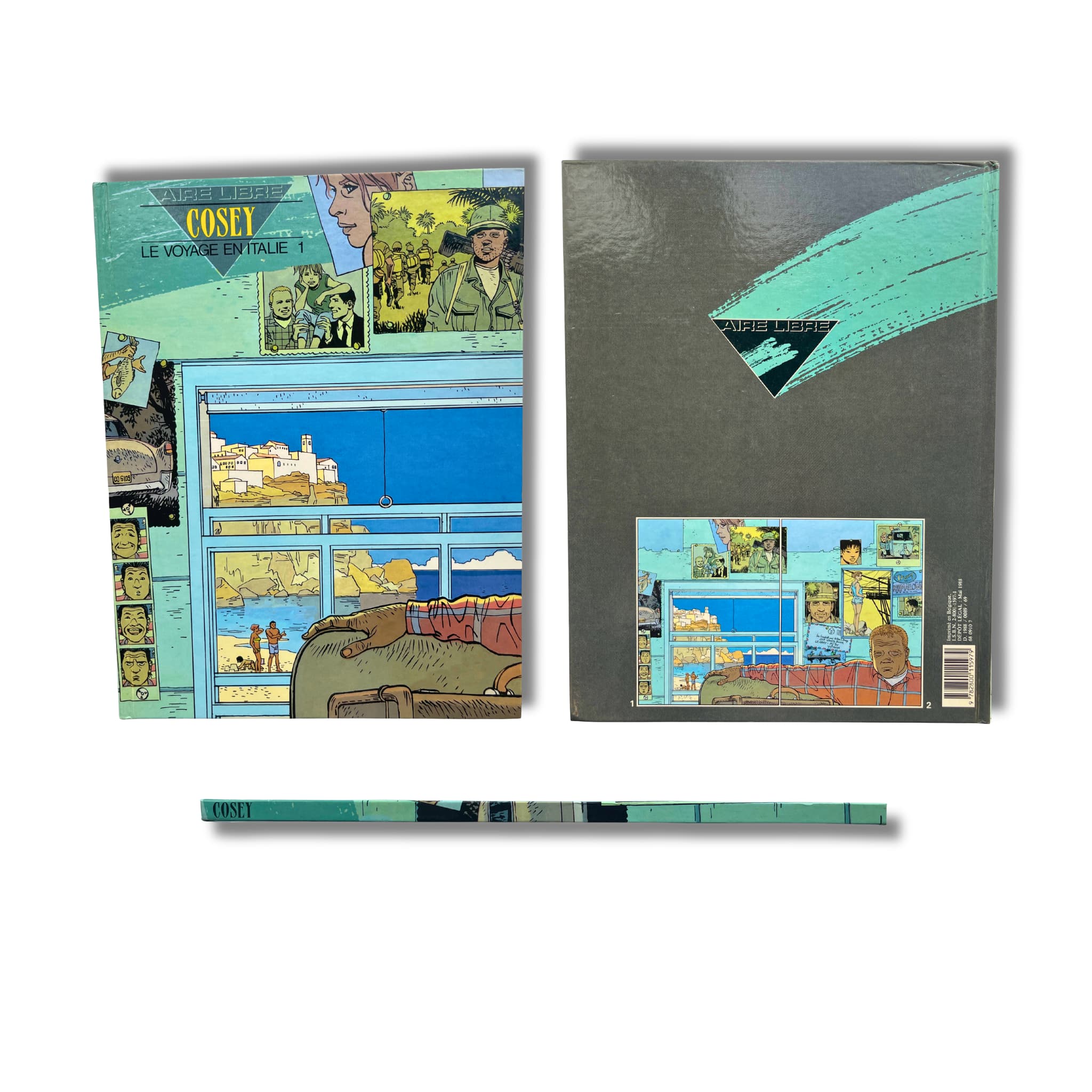 Intégrale Le Voyage en Italie – T.1 et T.2 – deux dédicaces signées par Cosey avec 2 ex-libris tirage limité – EO 1988
