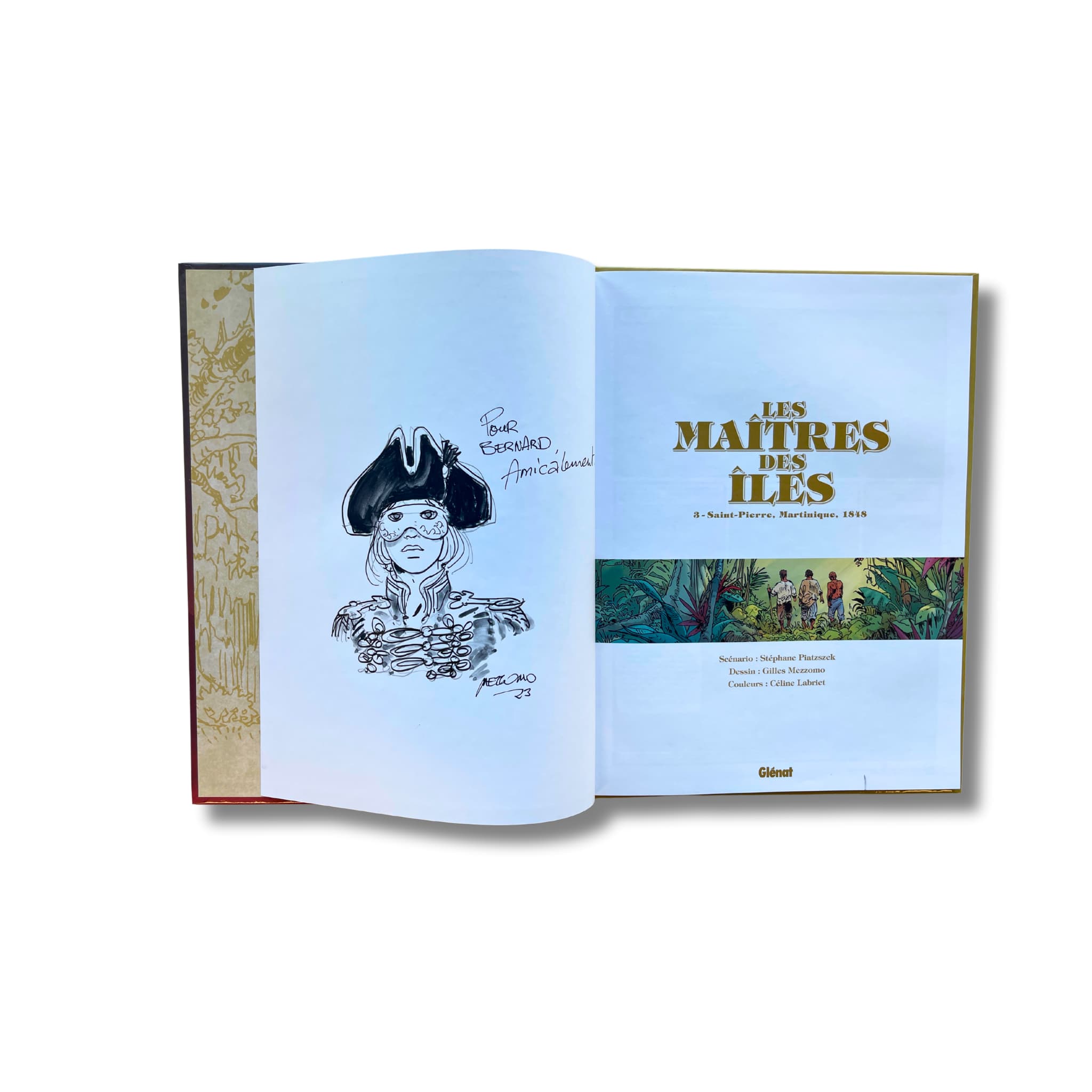 Les maîtres des îles - T1, T2 et T3, trois dédicaces en couleurs signées par Mezzomo — EO 2019-2020-2021