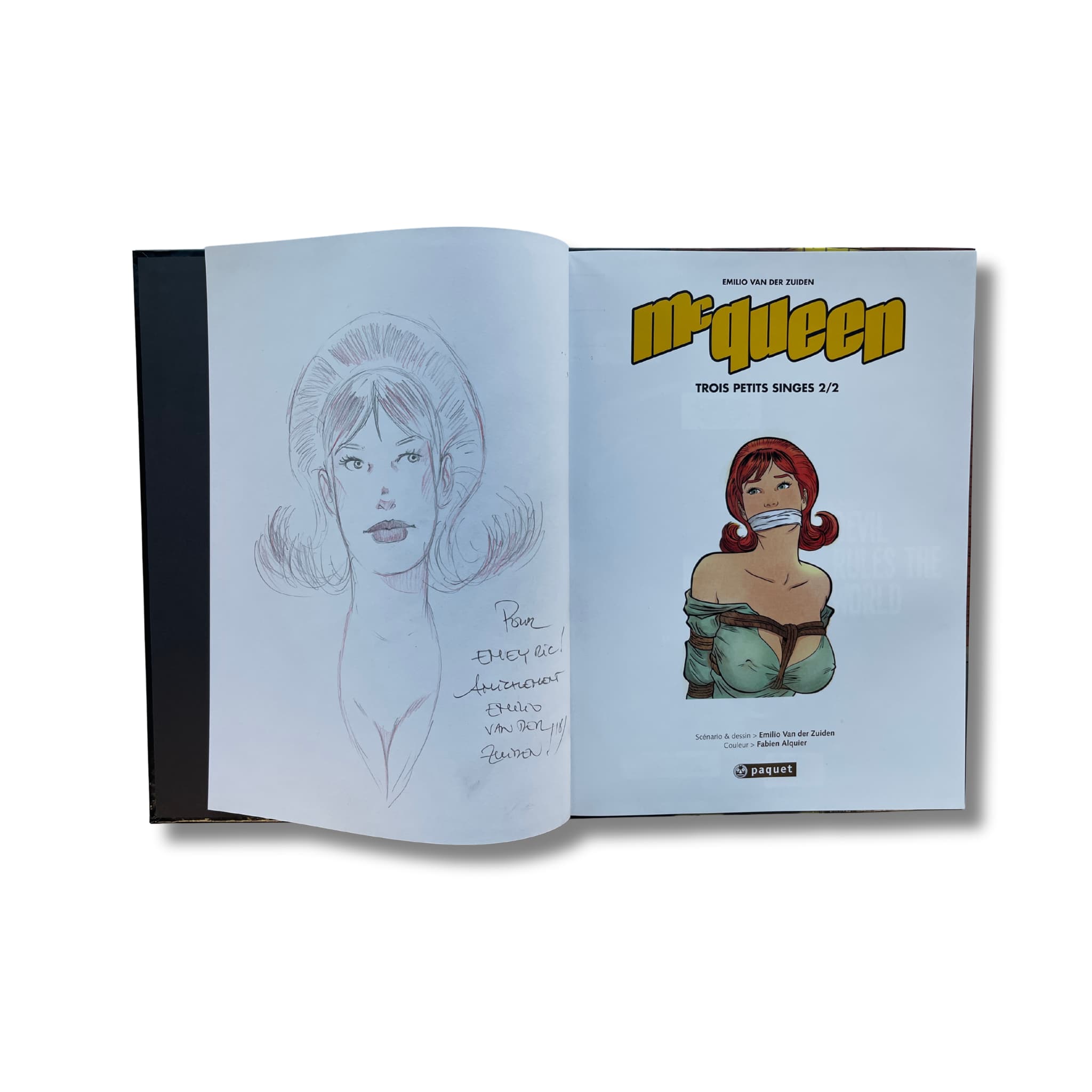 Mc Queen - Trois petits singes T1 et T2, 2 dédicaces signée par Van der zuiden — EO 2014-2017
