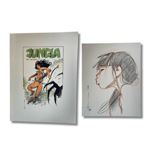 Michetz – Sérigraphie et dessin original signé  – 22 × 26 cm et 30 × 40 cm