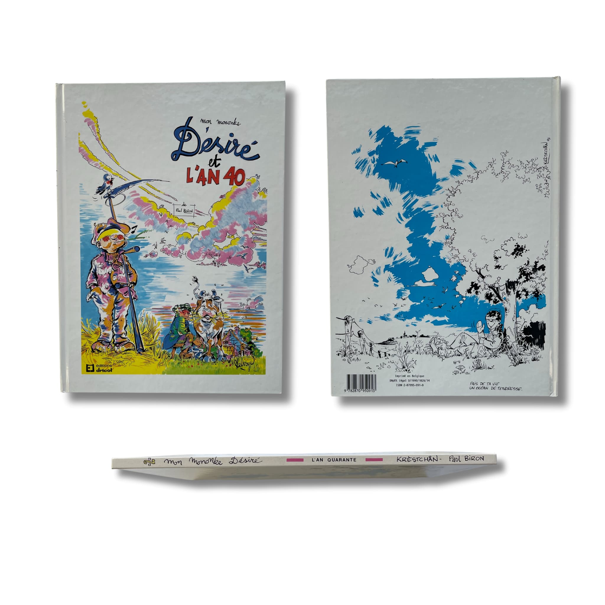 Mon Mononke Désiré T2, T3 et T4, avec 3 dédicaces de Krestchan et un marque-page signé — EO 1990-1994-2007