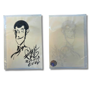 Dessin original dédicacé de Monkey Punch, créateur de Lupin III