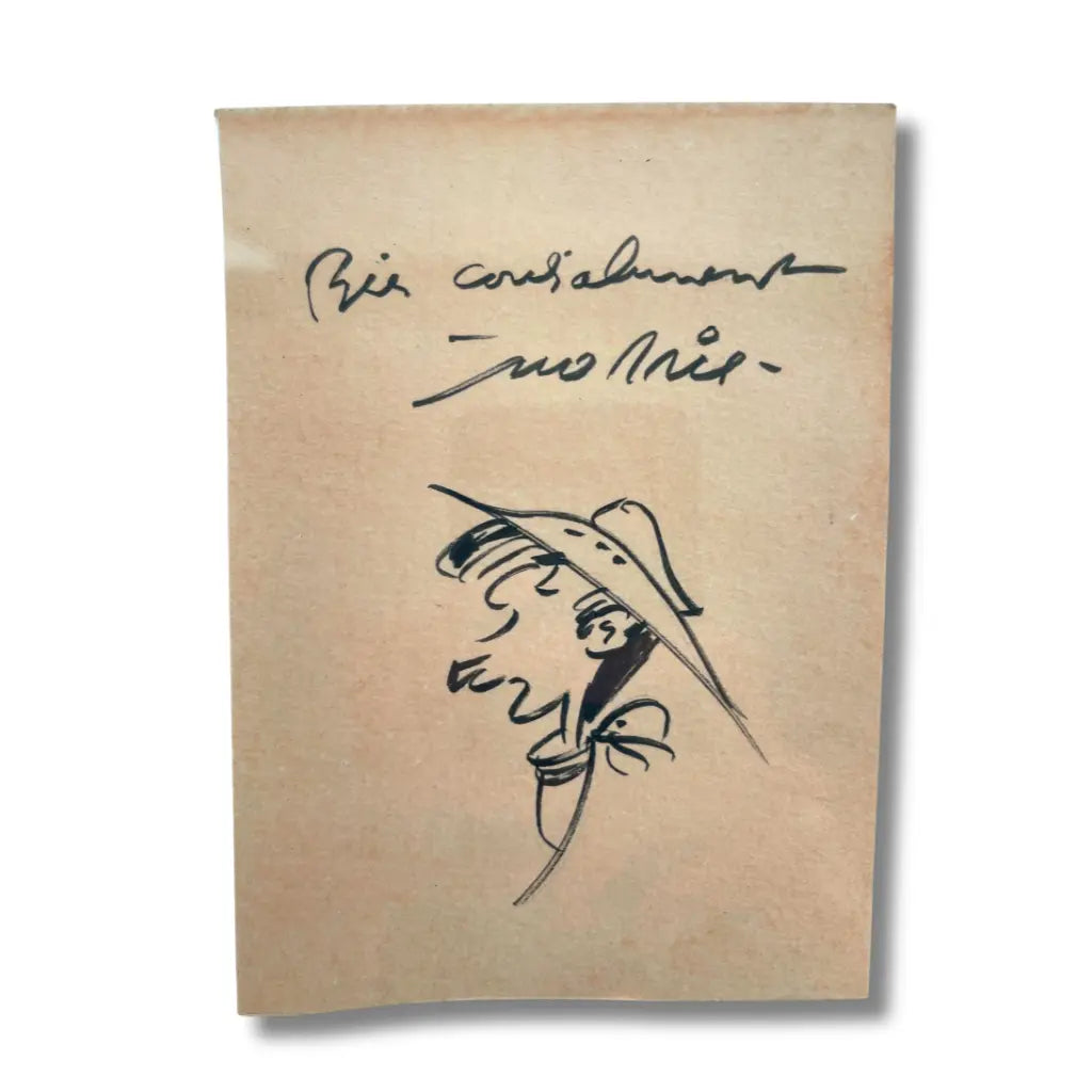 Lucky Luke – Dessin original signé par Morris – Dédicace avec cadre
