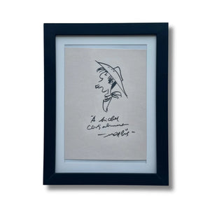 Lucky Luke – Dessin original signé par Morris – Dédicace avec cadre