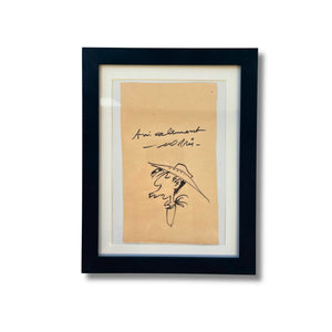 Lucky Luke – Dessin original signé par Morris – Dédicace avec cadre