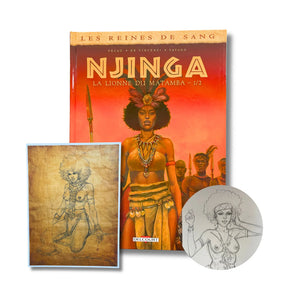 Les reines de sang - Njinga, la lionne du Matamba, dédicace, signées par Alessia De Vincenzi avec ex-libris  — EO 2020