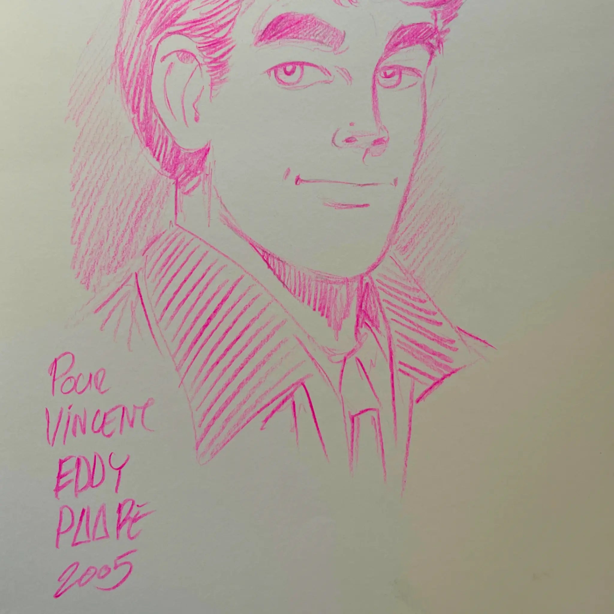 Original dessin de Eddy PAAPE – Dédicace avec cadre, Format : 30 x 21 cm