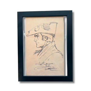 Original dessin de Ramiro, signé par William Vance  – Dédicace avec cadre