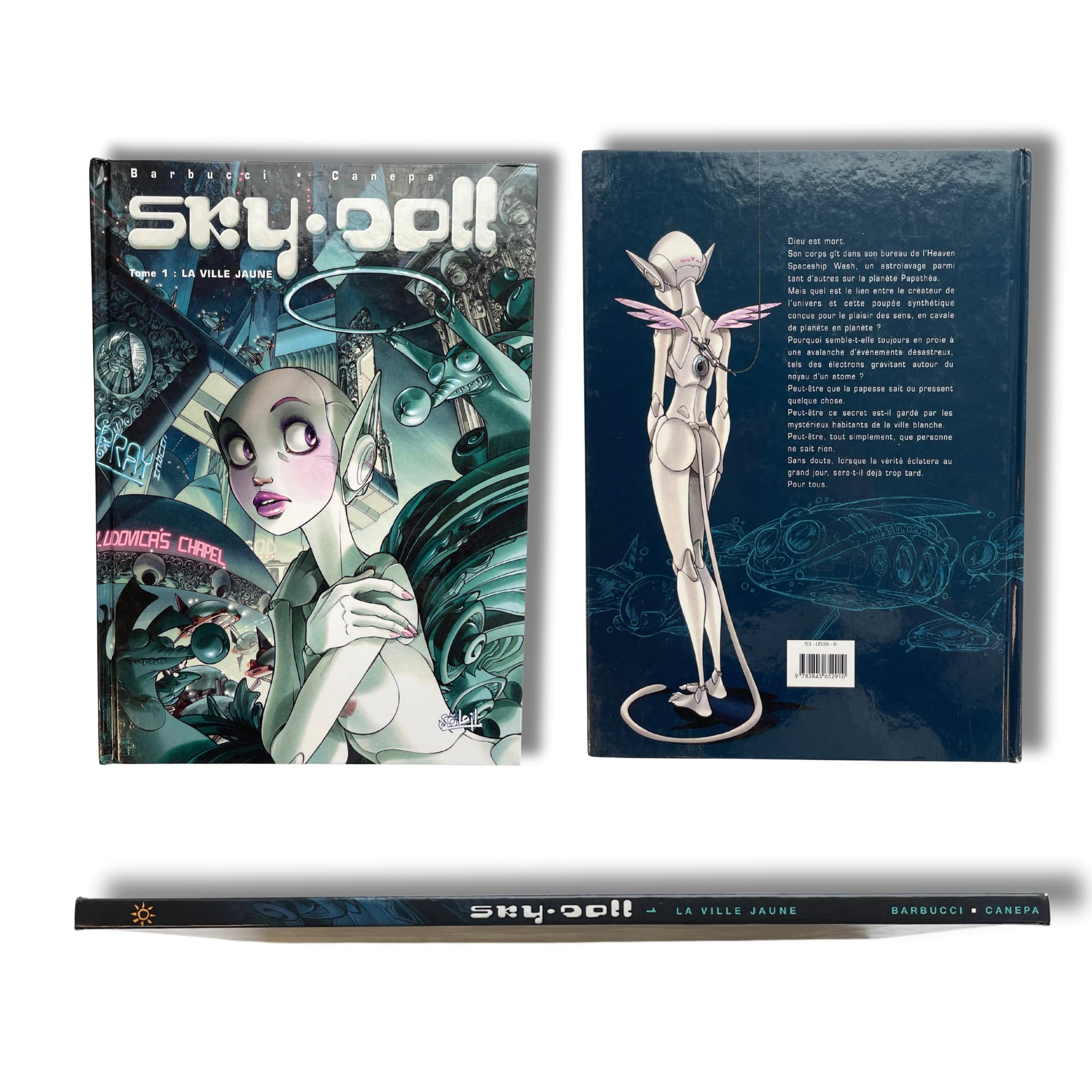 Sky-Doll - Tome 1. La ville jaune - Dédicace colorée de Canepa - réédition 2001