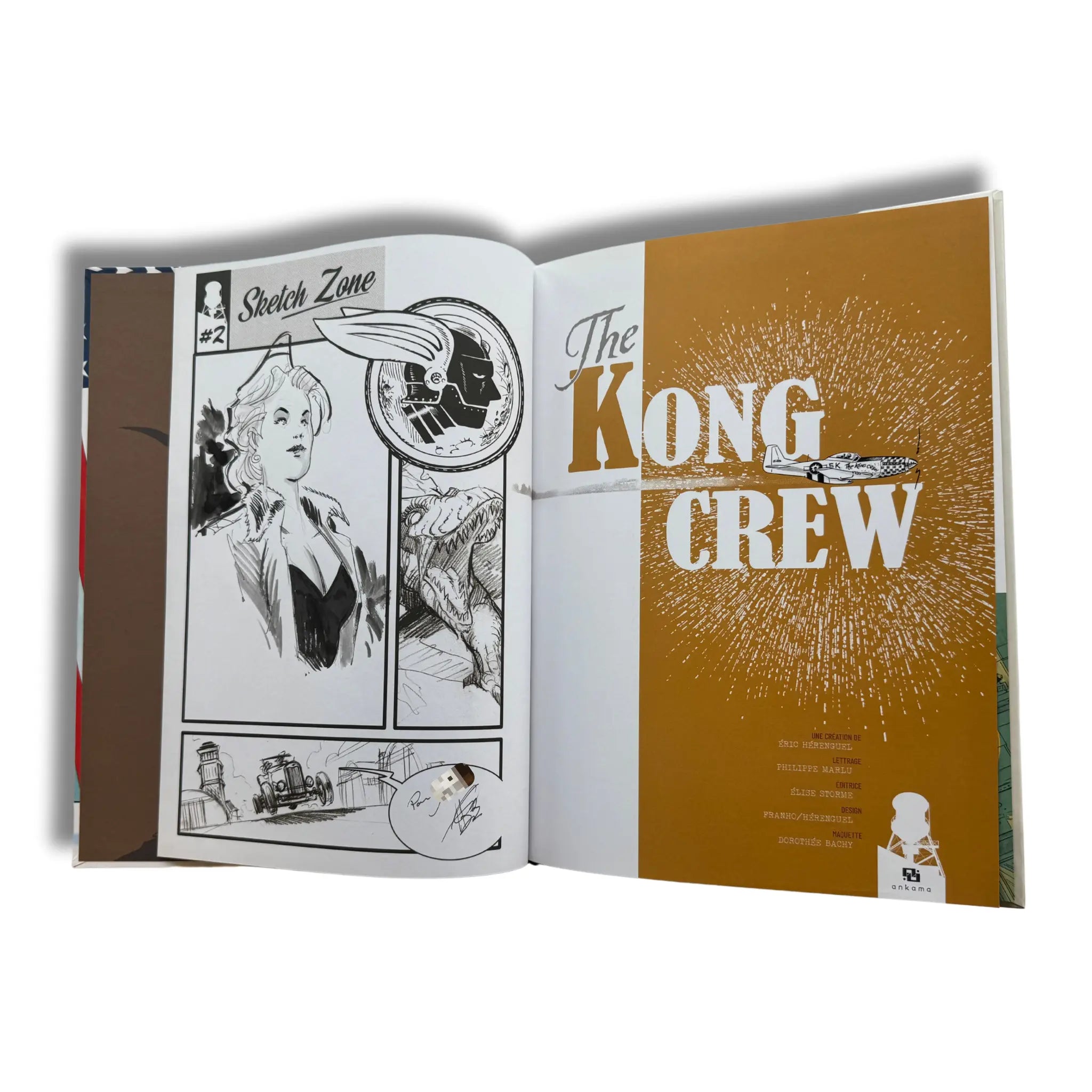 Lot de 2, The Kong Crew Tome 1 & Tome 2, dédicacé par Eric Hérenguel, EO