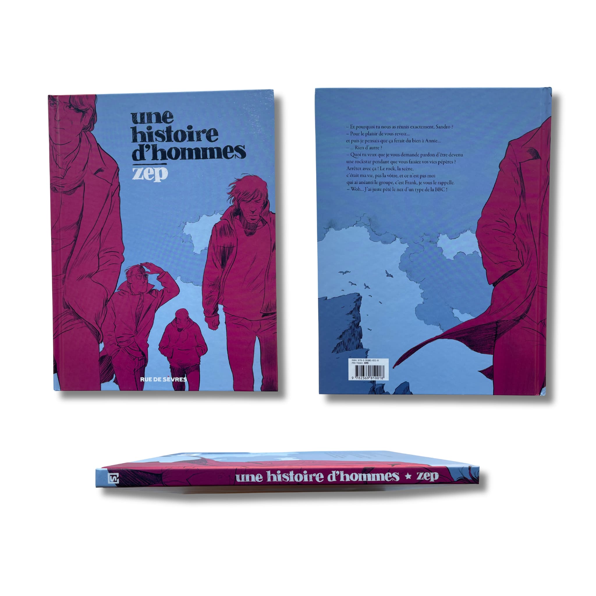 Une histoire d'hommes et Un bruit étrange et beau , 2 dédicaces signées par Zep avec un ex-libris — EO 2013-16