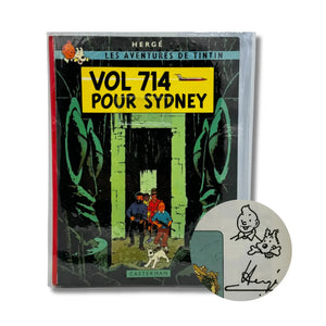 Tintin Flight 714 to Sydney - Hergé autographed album - B37, 1968