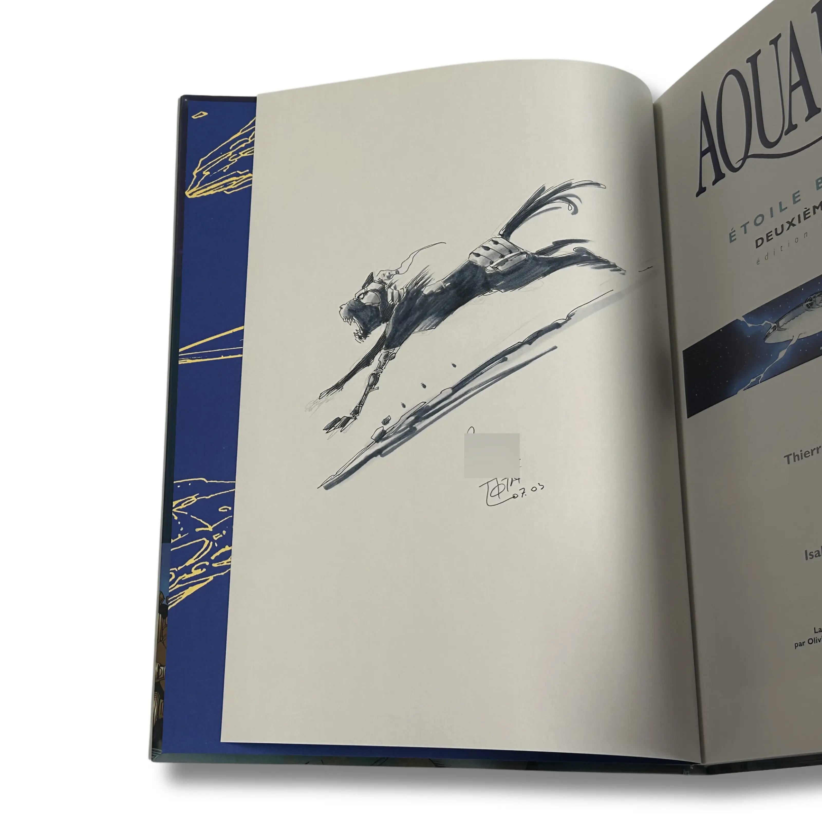 Aquablue, Second Cycle étoile Blanche, édition intégrale - Dédicace de Tota, EO 2000