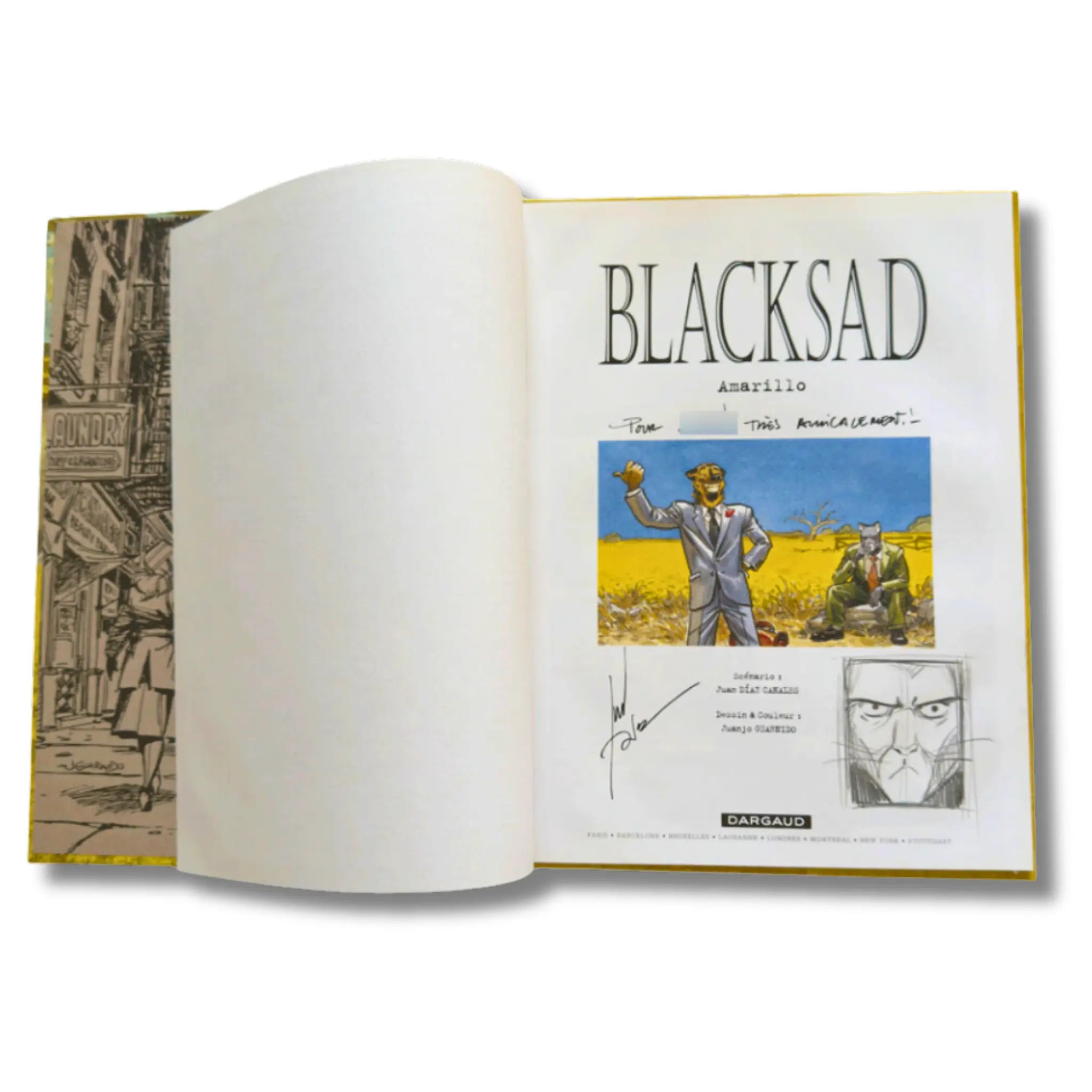 Blacksad, Tome 5 : Amarillo - Dédicace de Juan Diaz Canalès - EO 2013