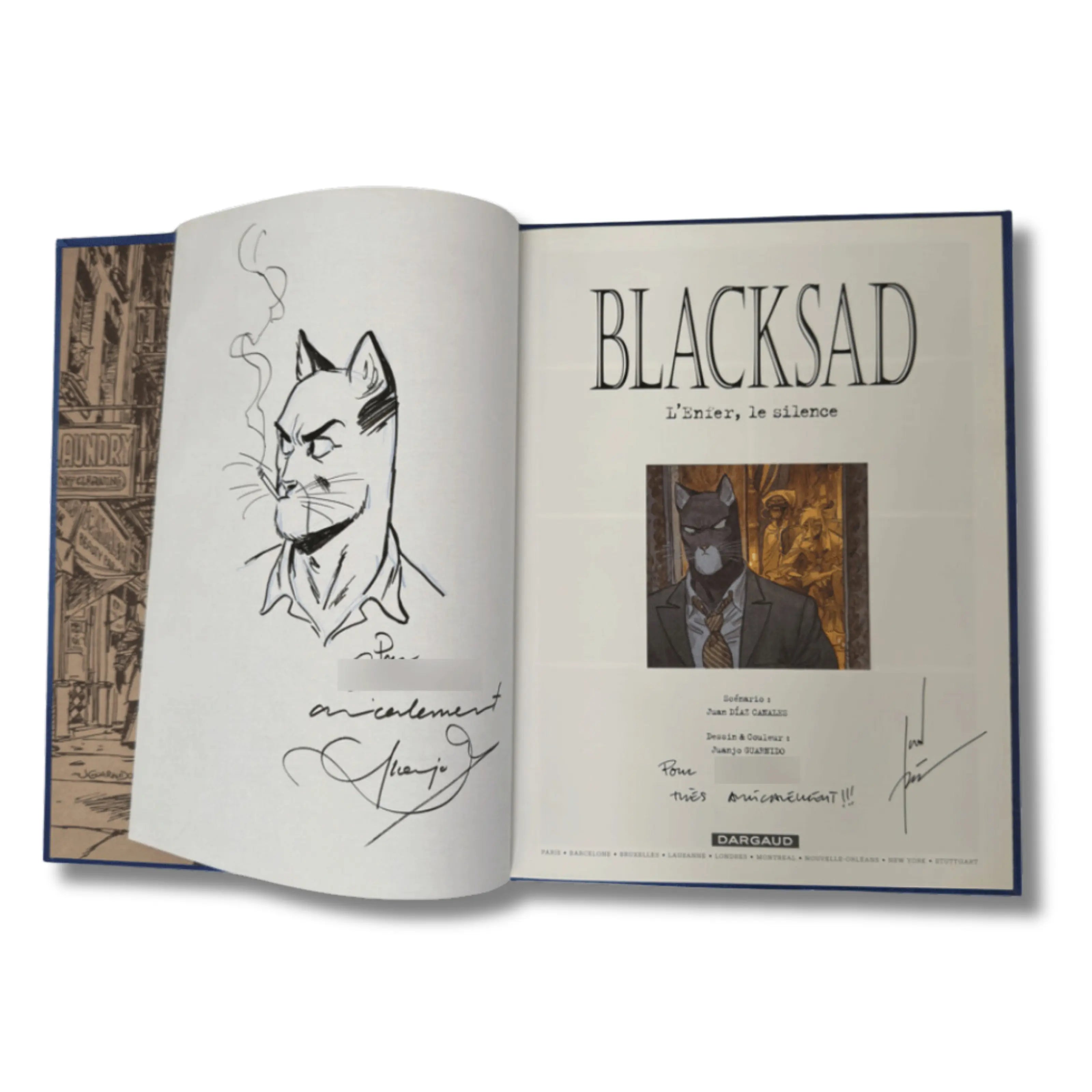 Blacksad, Tome 4 : L'Enfer, le silence - Dédicace et signé par Guarnido & Canalès - EO 2010