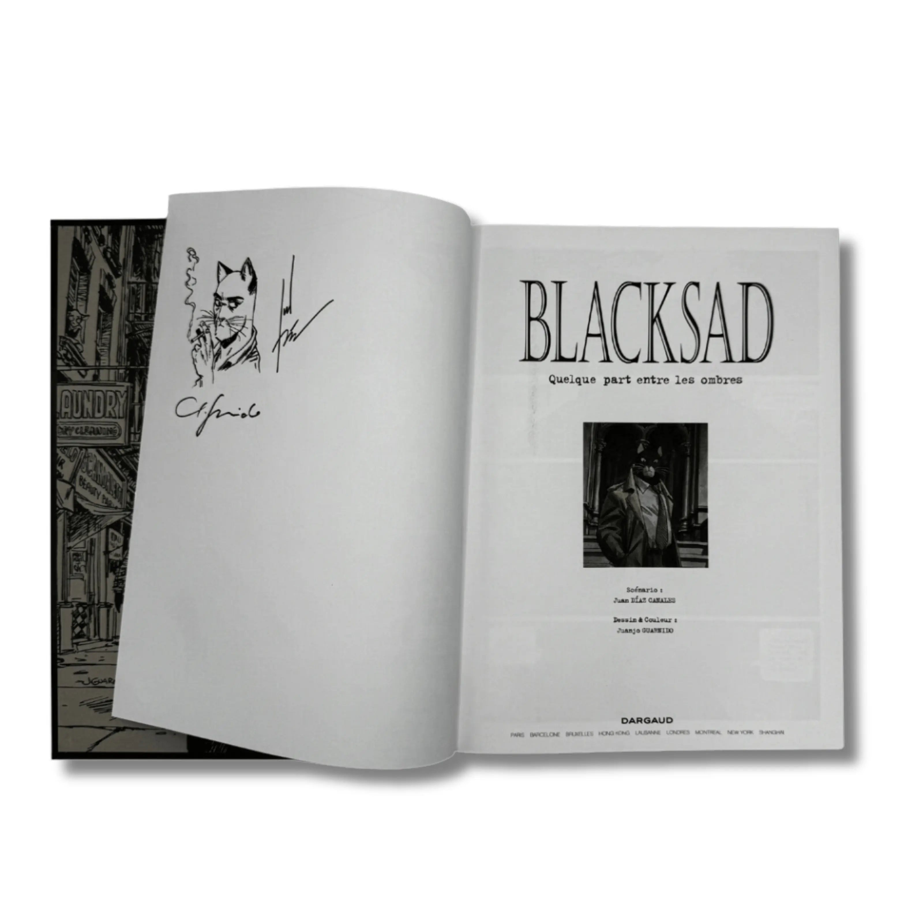 Blacksad, Tome 1 : Quelque part entre les ombres - Dédicace de Juan Diaz Canalès, Juanjo Guarnido - 2021