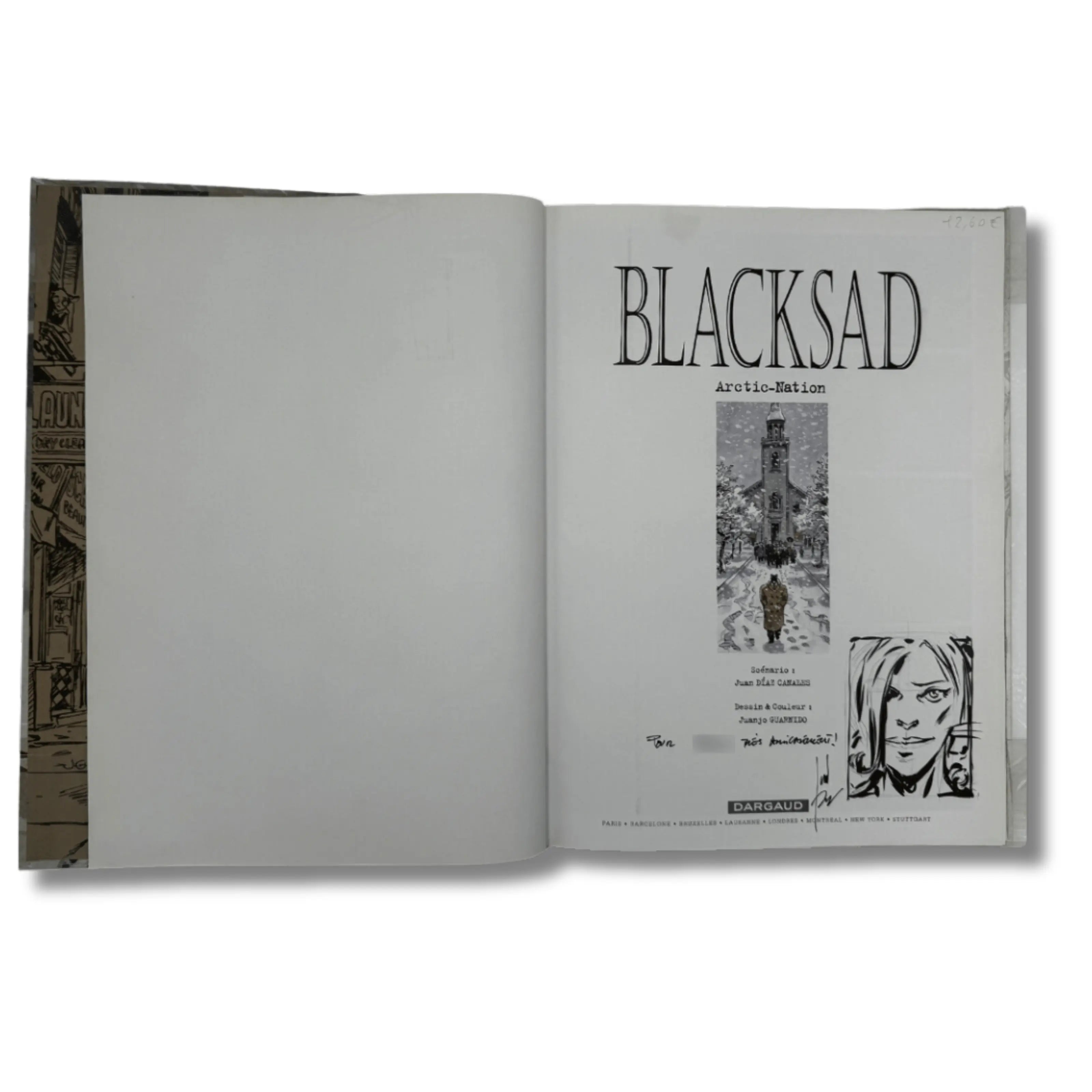 Blacksad, Tome 2 : Arctic-Nation - Dédicace de Juan Diaz Canalès - EO 2003