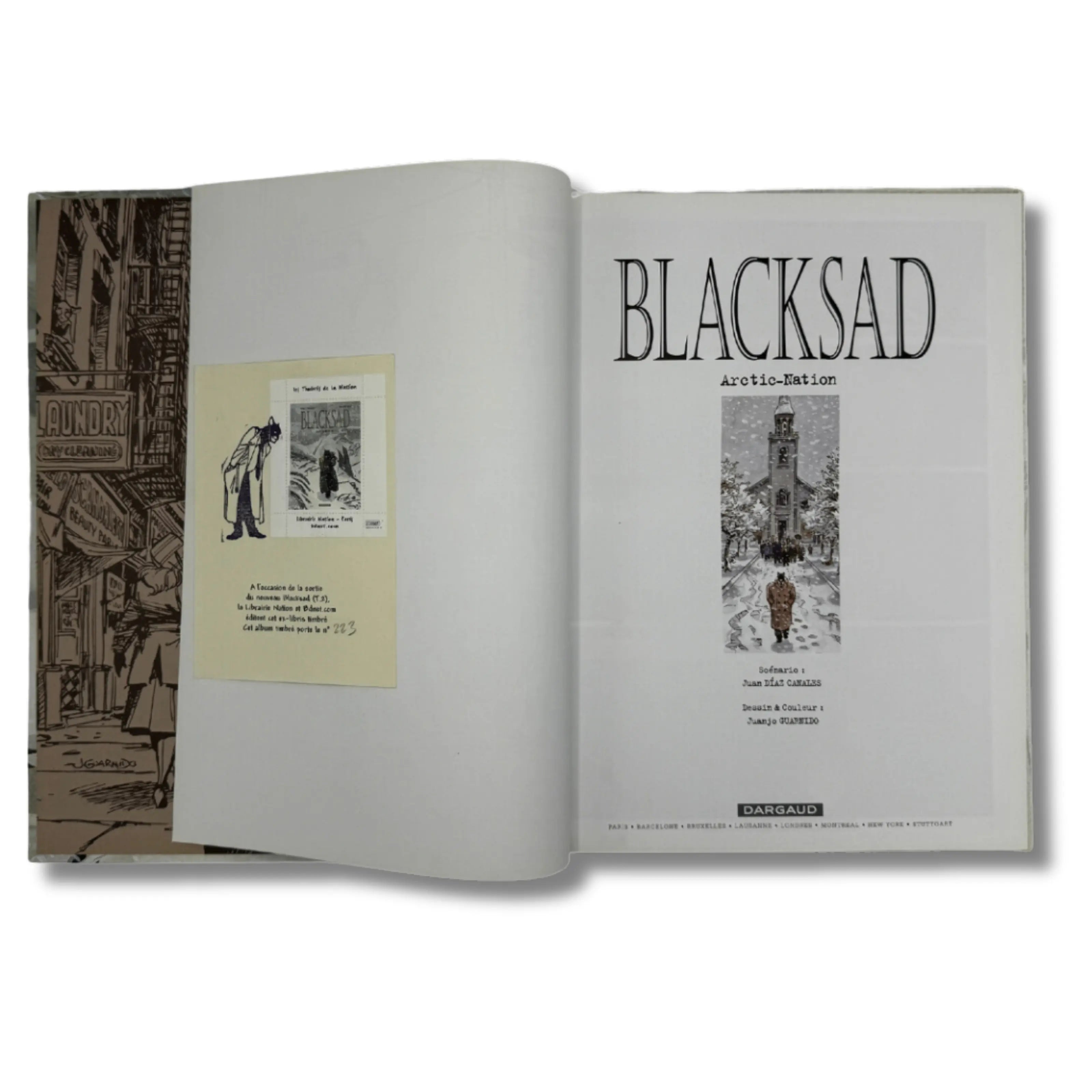 Blacksad, Tome 2 : Arctic-Nation - Timbré Nation - Signature de Juanjo Guarnido - EO 2003