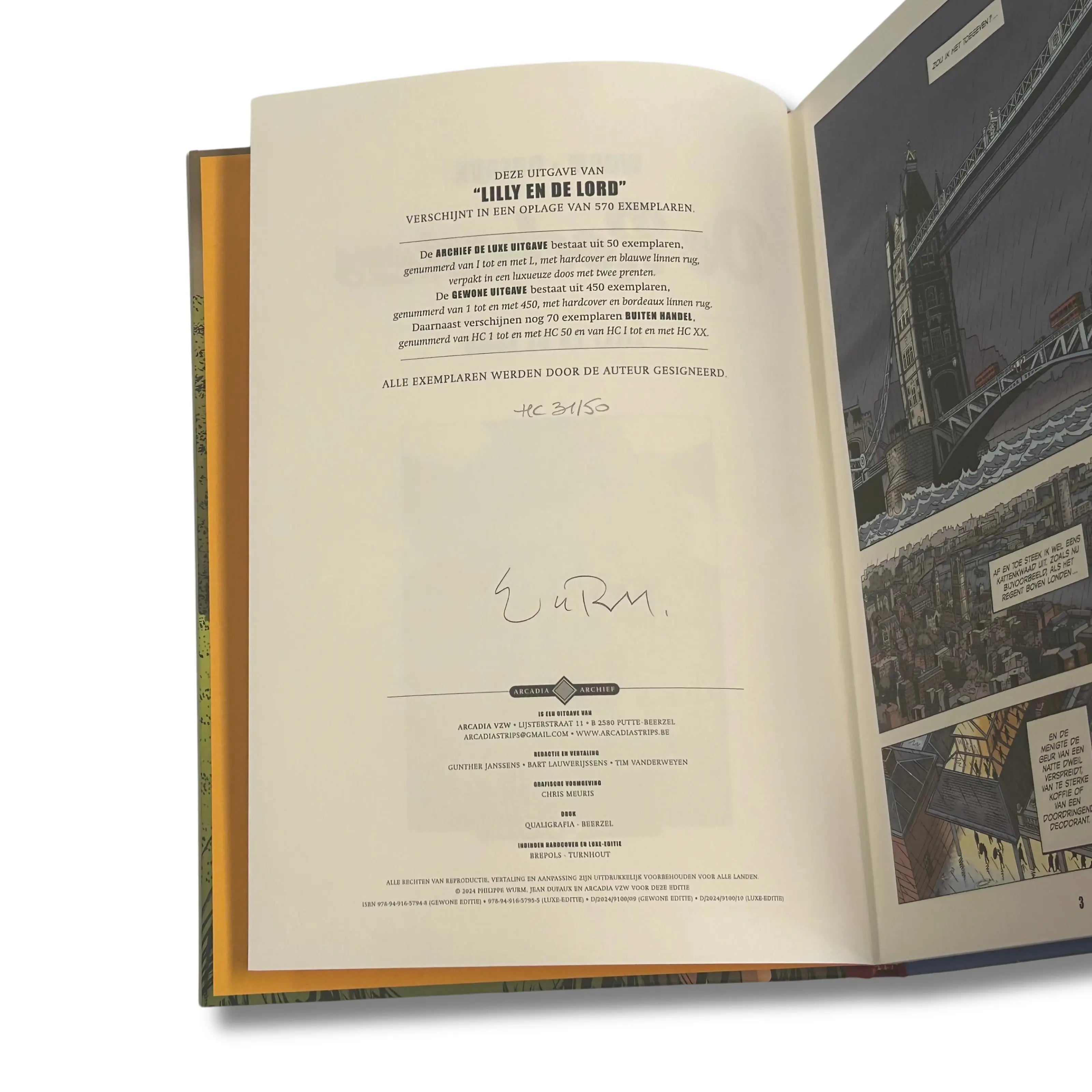 De Rochesters, Lilly en de Lord, Signé par Wurm avec ex-libris, EO 2024