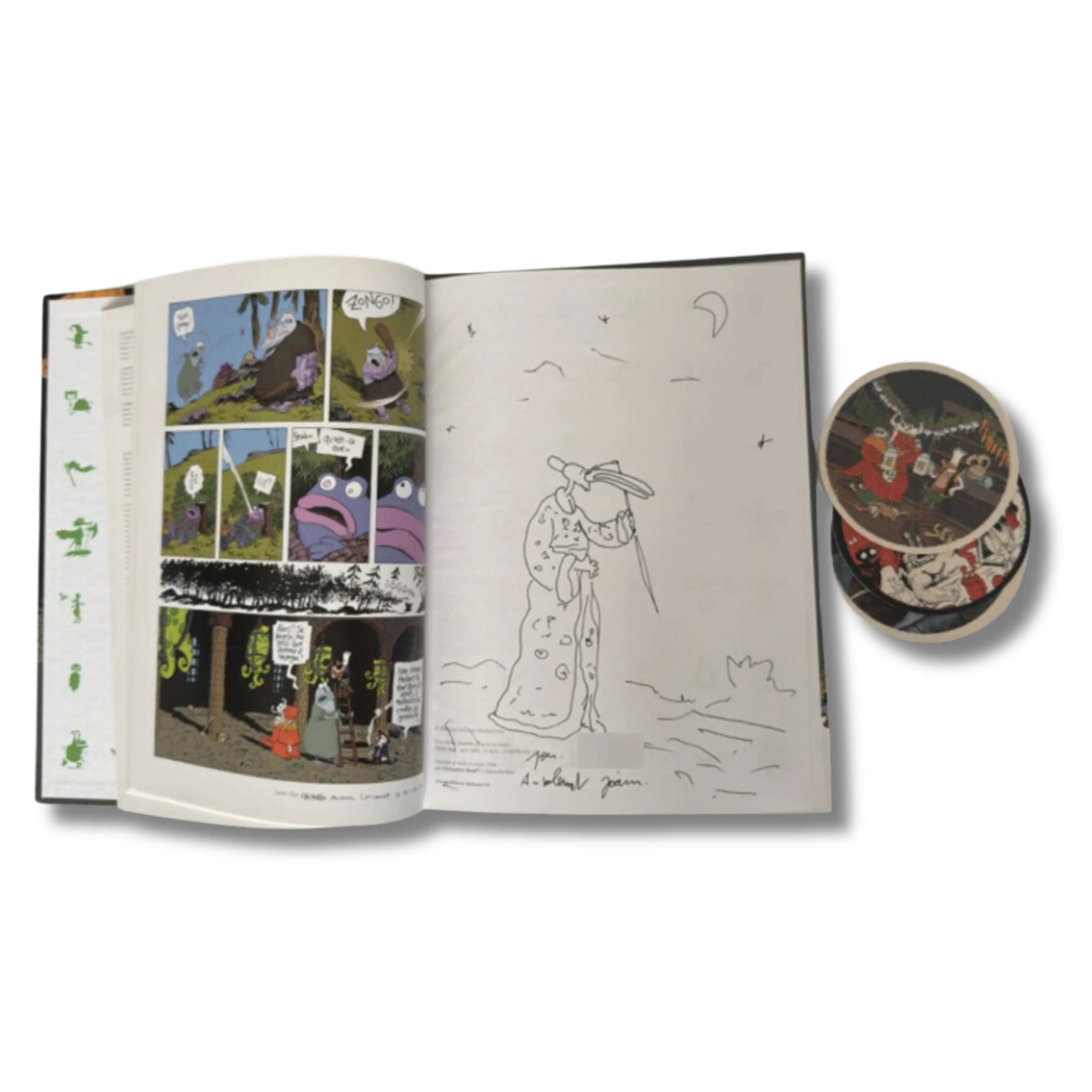 Donjon Parade, Tome 3 : Le Jours des Crapauds, dédicace par Sfar, 2006